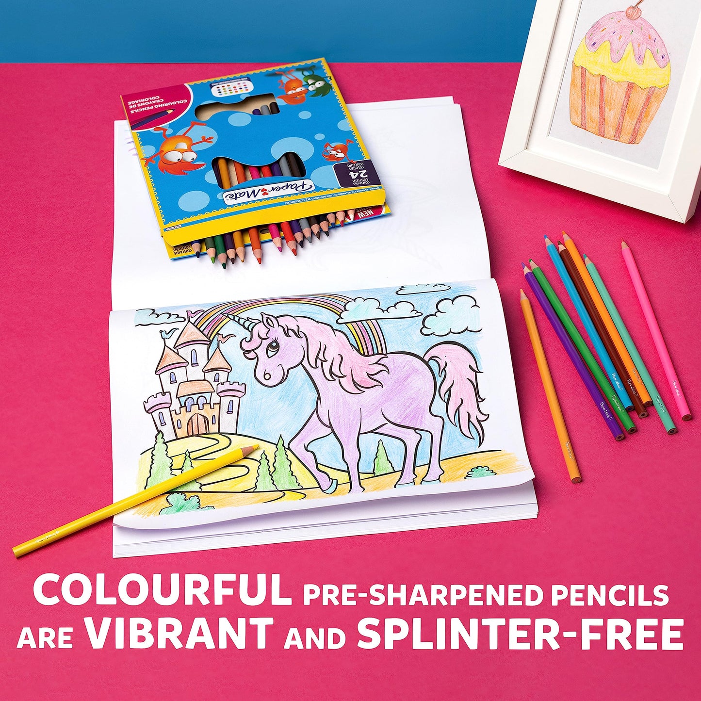 Paper Mate Children's Colouring Pencils | Pre-Sharpened Coloured Pencils | Assorted Colours | 12 Count