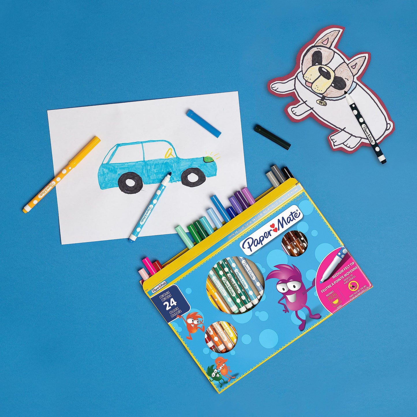 Paper Mate Children's Colouring Pencils | Pre-Sharpened Coloured Pencils | Assorted Colours | 12 Count