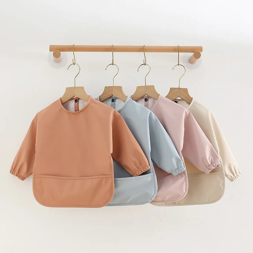 Long Sleeve Baby Feeding Waterproof Bibs