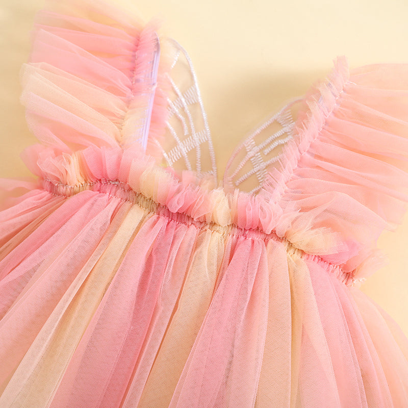 Infant Girls Princess/Butterfly Wing Rainbow Bodysuit.