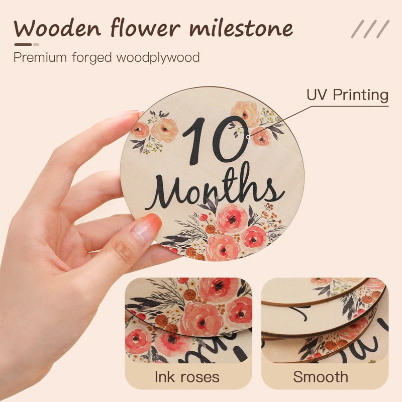 Baby Milestone Number Monthly Memorial Cards Props For The Newborn Photo Shoot Baby Photo Accessories Anniversary Of Growing UP
