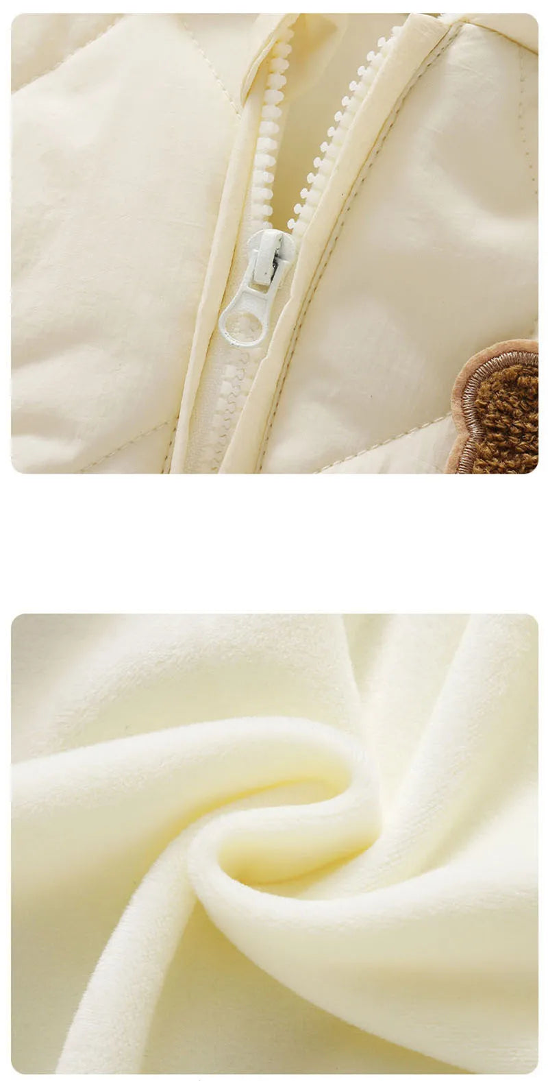 Little Bear Collection- Winter Baby Fur Lining Jumpsuit