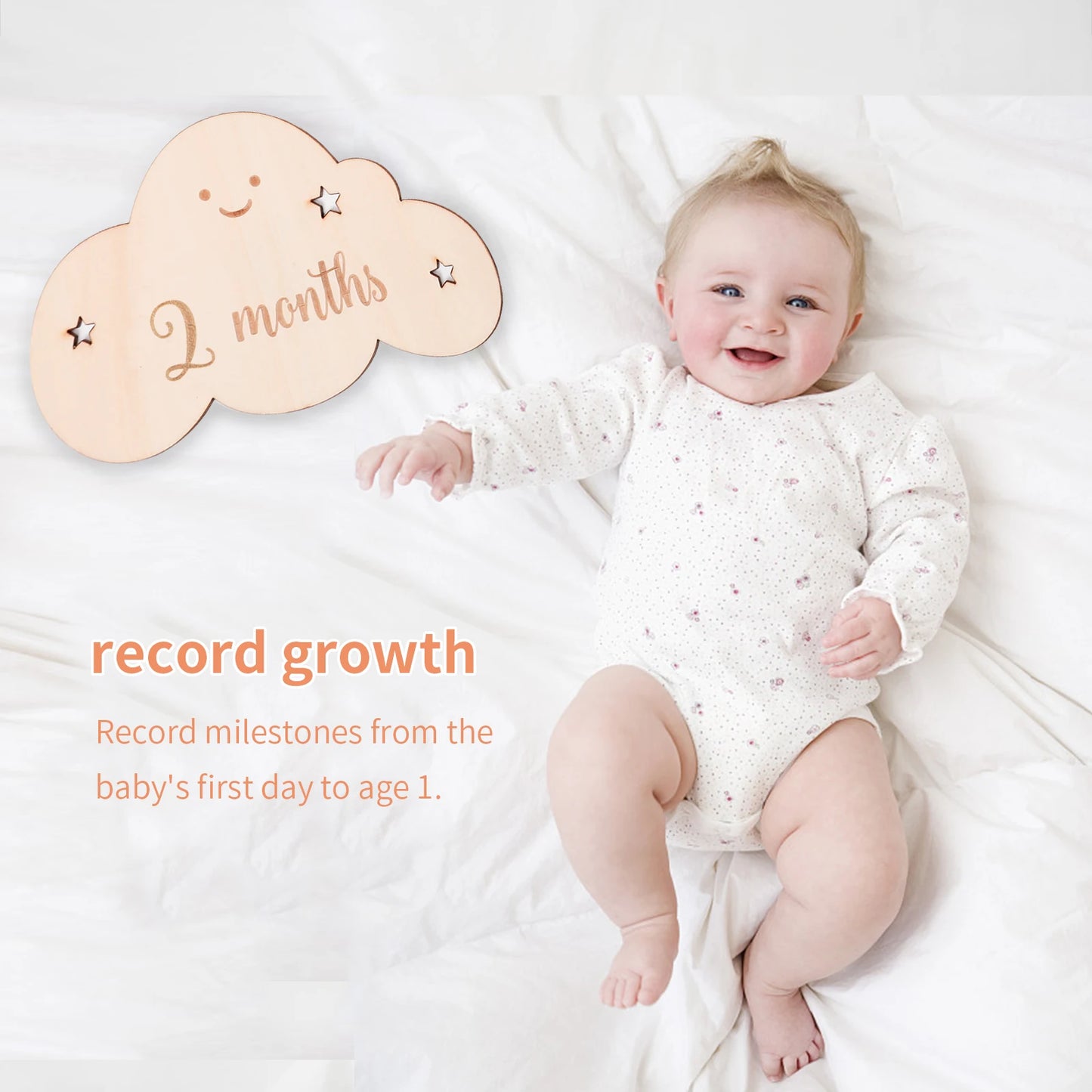 Baby Milestone Number Monthly Memorial Cards Props For The Newborn Photo Shoot Baby Photo Accessories Anniversary Of Growing UP