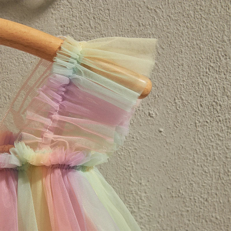 Infant Girls Princess/Butterfly Wing Rainbow Bodysuit.