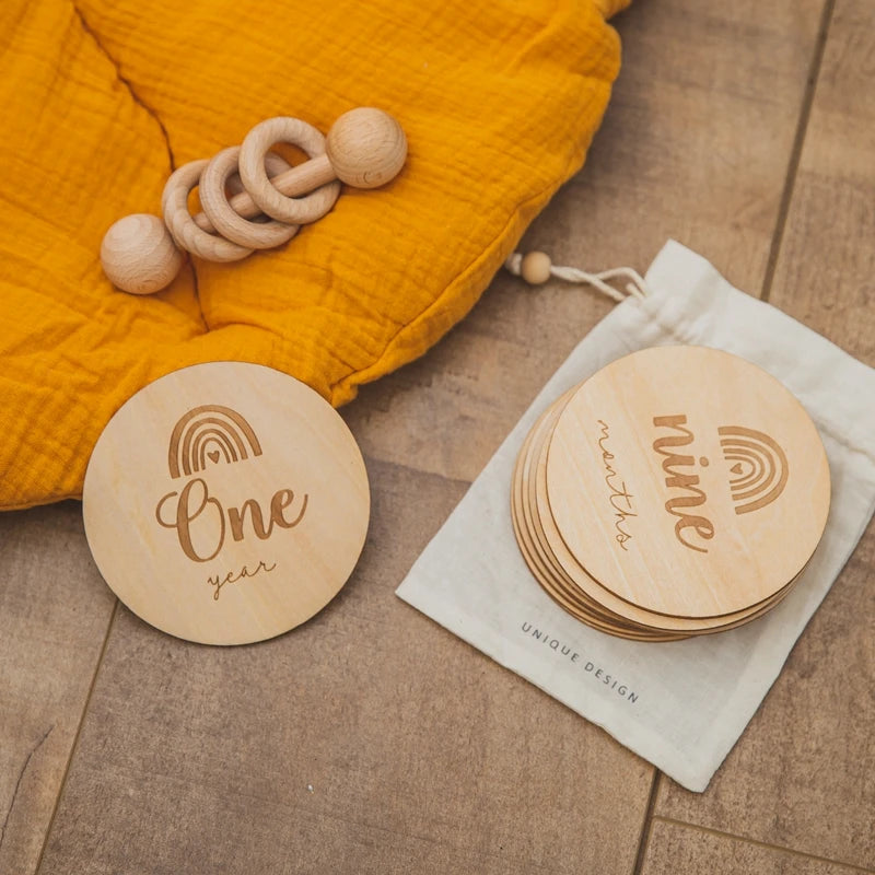 Baby Milestone Number Monthly Memorial Cards Props For The Newborn Photo Shoot Baby Photo Accessories Anniversary Of Growing UP