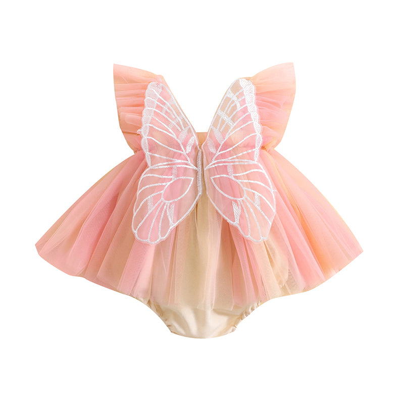 Infant Girls Princess/Butterfly Wing Rainbow Bodysuit.