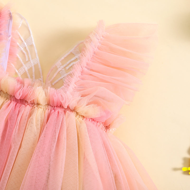 Infant Girls Princess/Butterfly Wing Rainbow Bodysuit.