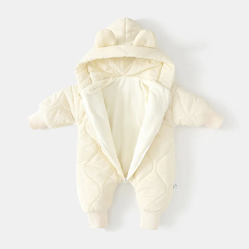 Little Bear Collection- Winter Baby Fur Lining Jumpsuit