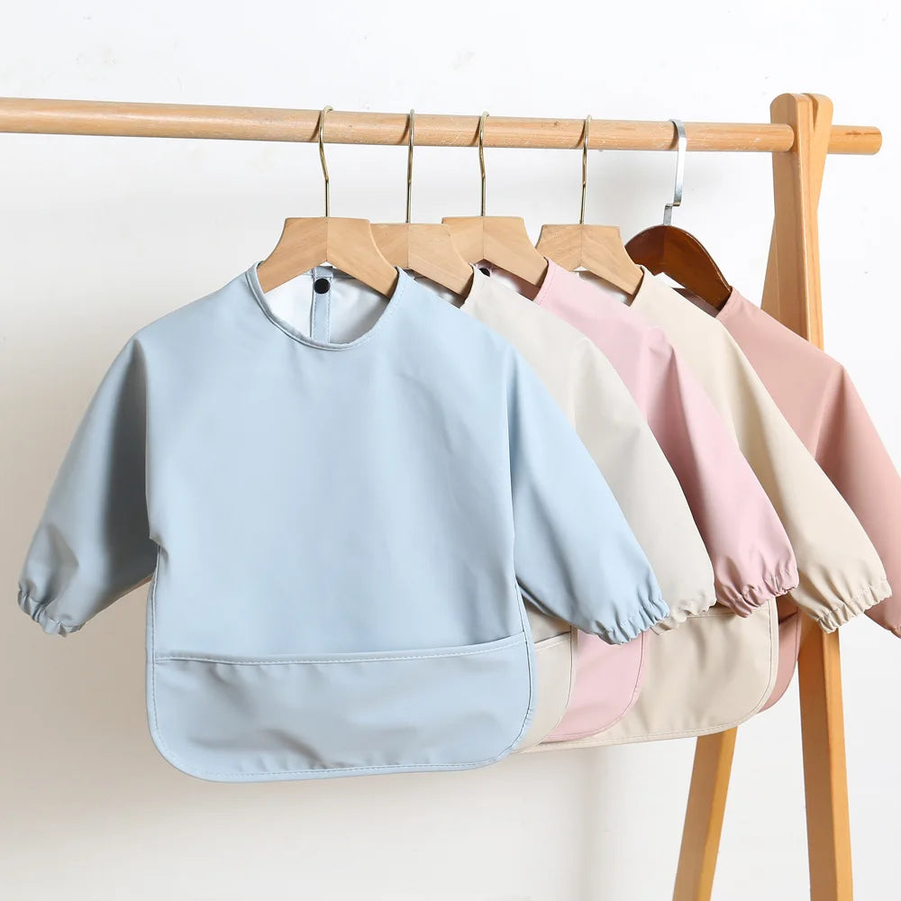 Long Sleeve Baby Feeding Waterproof Bibs