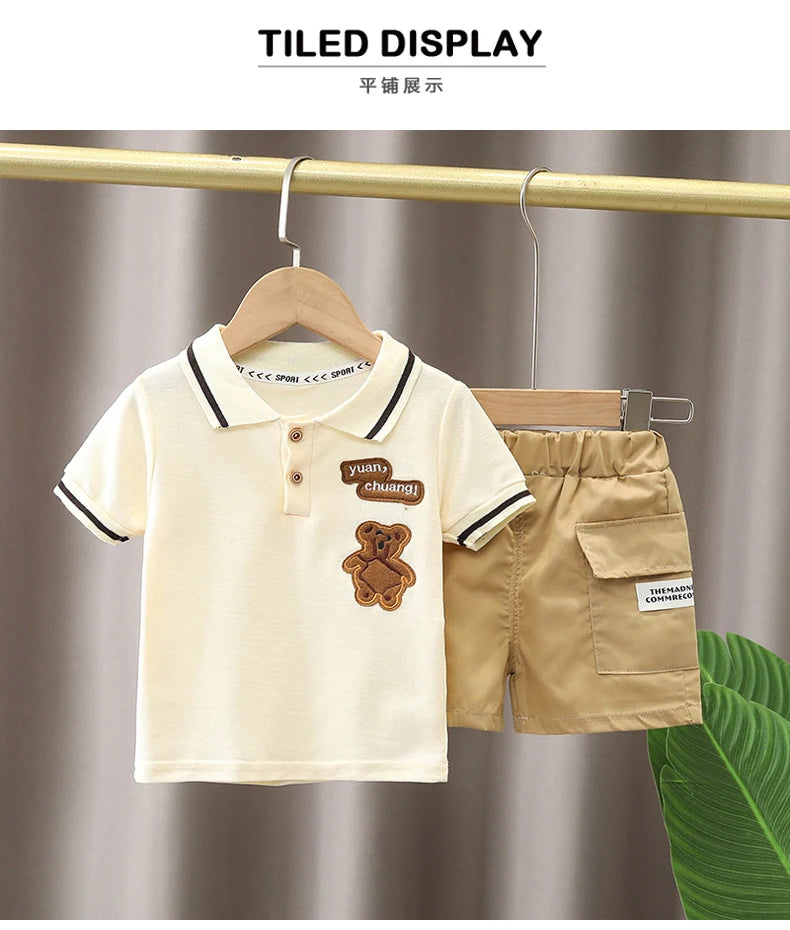 Little Baby Collection - Bear Polo/short Set