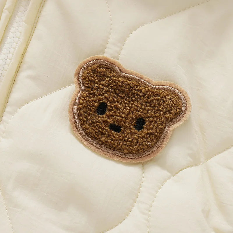 Little Bear Collection-﻿ Winter Baby Fur Lining Jumpsuit