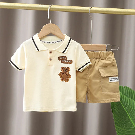 Little Baby Collection - Bear Polo/short Set