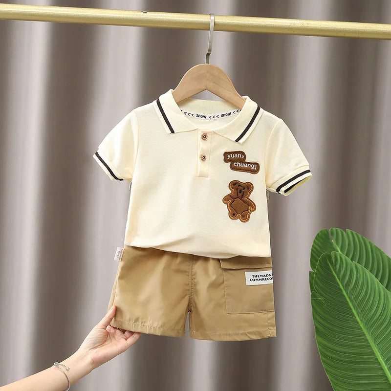 Little Baby Collection - Bear Polo/short Set