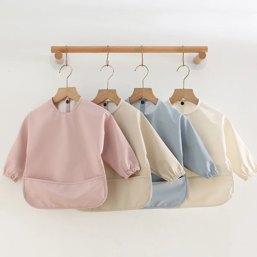 Long Sleeve Baby Feeding Waterproof Bibs
