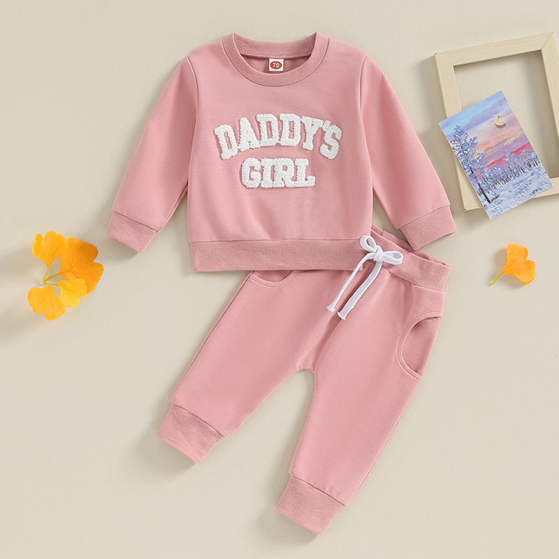 Newborn Baby Girls Outfit Letter Print Sweatshirt