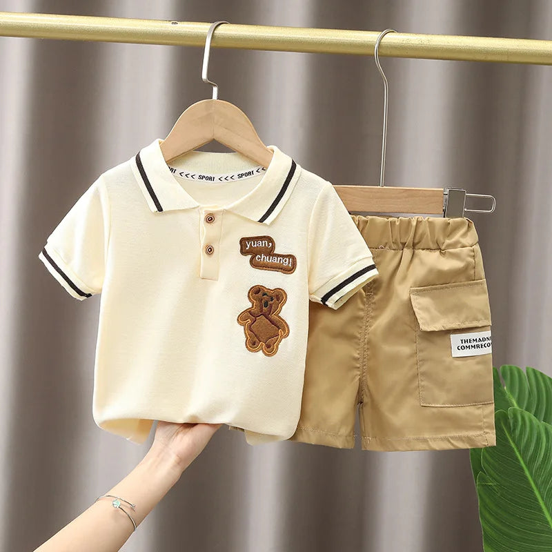 Little Baby Collection - Bear Polo/short Set